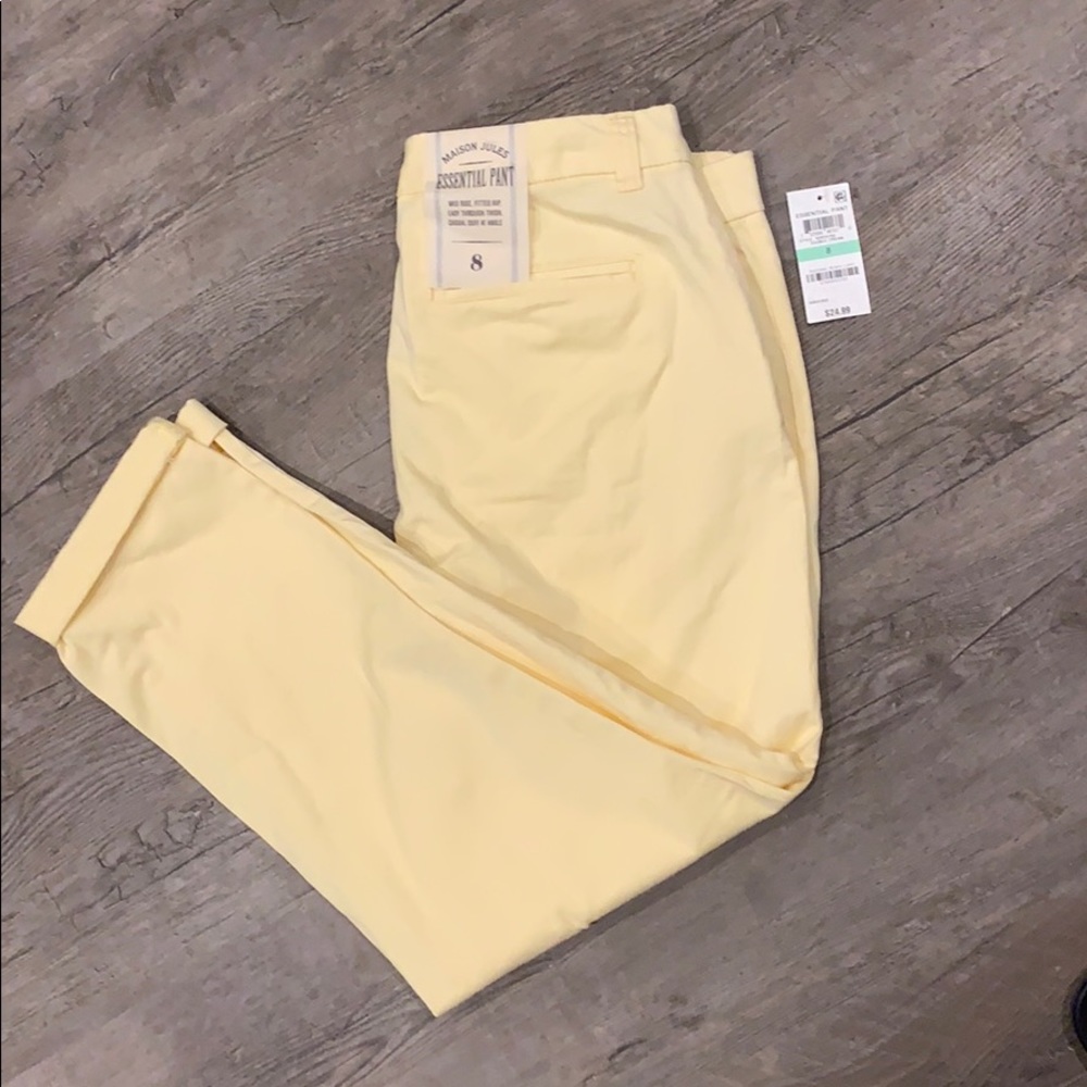 Yellow Capris Pant - Picture 2 of 2